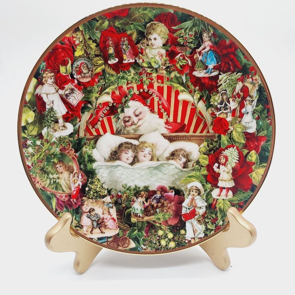With Visions of Sugar Plumbs Victorian Christmas Plate John Grossman Hamilton